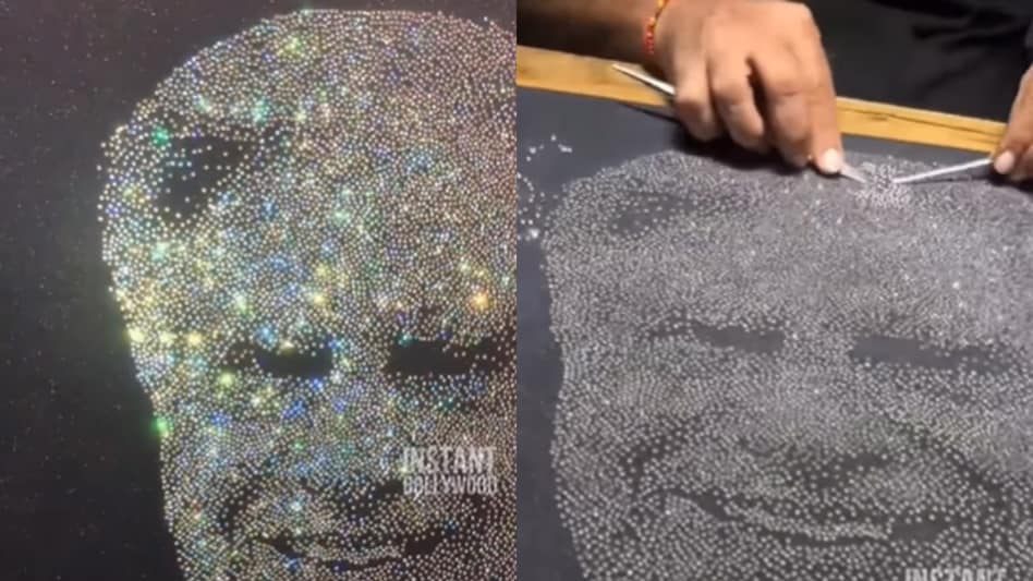 Social media users admired the Surat-based jeweler for the portrait and shared heartfelt tributes for the departed soul Social media users admired the Surat-based jeweler for the portrait and shared heartfelt tributes for the departed soul