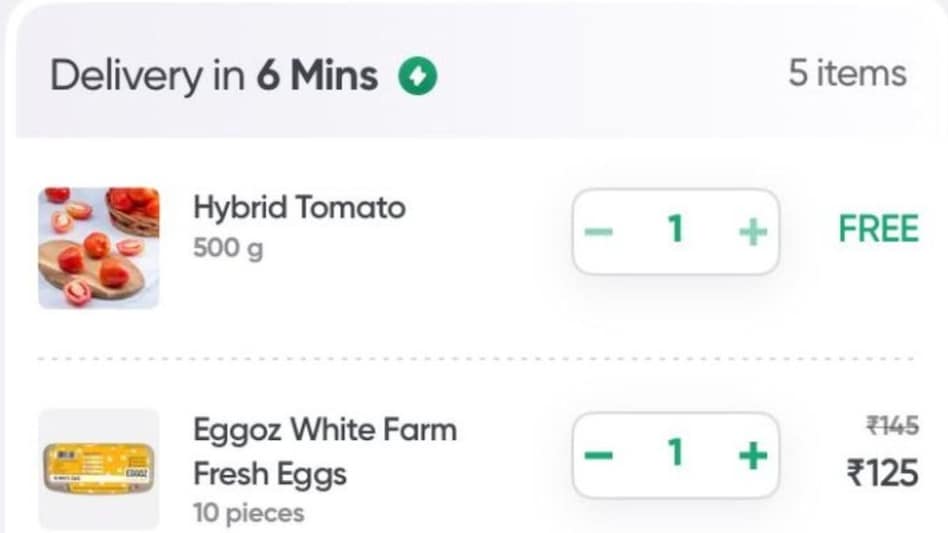 He also posted a screenshot showing that 500 grams of tomatoes were automatically added to his order. He also posted a screenshot showing that 500 grams of tomatoes were automatically added to his order.