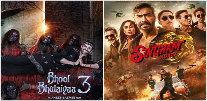 This Diwali it is Singham Again vs Bhool Bhulaiyaa 3 This Diwali it is Singham Again vs Bhool Bhulaiyaa 3