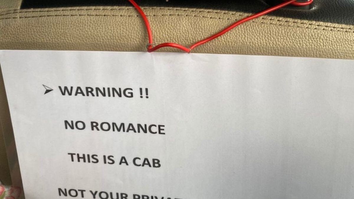 A passenger shared a photo of the notice on X, and it quickly went viral, making many people laugh. A passenger shared a photo of the notice on X, and it quickly went viral, making many people laugh.
