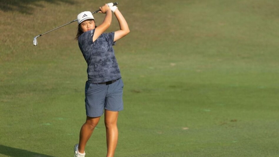 Shannon Tan of Singapore plays a shot during the second round of the Hero Women’s Indian Open at the DLF Golf and Country Club in Gurgaon on Friday. Image courtesy LET. Shannon Tan of Singapore plays a shot during the second round of the Hero Women’s Indian Open at the DLF Golf and Country Club in Gurgaon on Friday. Image courtesy LET.