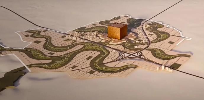 Funded by Saudi Arabia’s Public Investment Fund, the Mukaab is a cornerstone of the Vision 2030 initiative led by Crown Prince Mohammad bin Salman. Funded by Saudi Arabia’s Public Investment Fund, the Mukaab is a cornerstone of the Vision 2030 initiative led by Crown Prince Mohammad bin Salman.