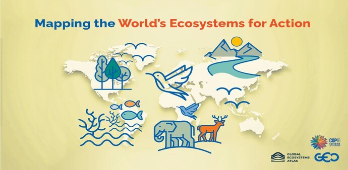 The Global Ecosystem Atlas is an open-source repository that integrates high-quality existing ecosystem maps with new ones created using advanced Earth observation technology, artificial intelligence, field data, and local expertise. The Global Ecosystem Atlas is an open-source repository that integrates high-quality existing ecosystem maps with new ones created using advanced Earth observation technology, artificial intelligence, field data, and local expertise.