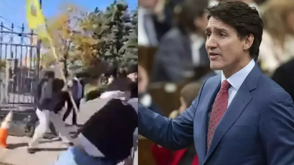 Pro-Khalistani mob attack Hindu temple Pro-Khalistani mob attack Hindu temple