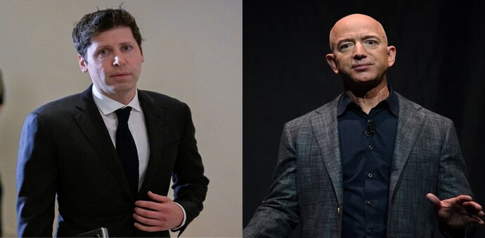 Sam Altman and Jeff Bezos Sam Altman and Jeff Bezos