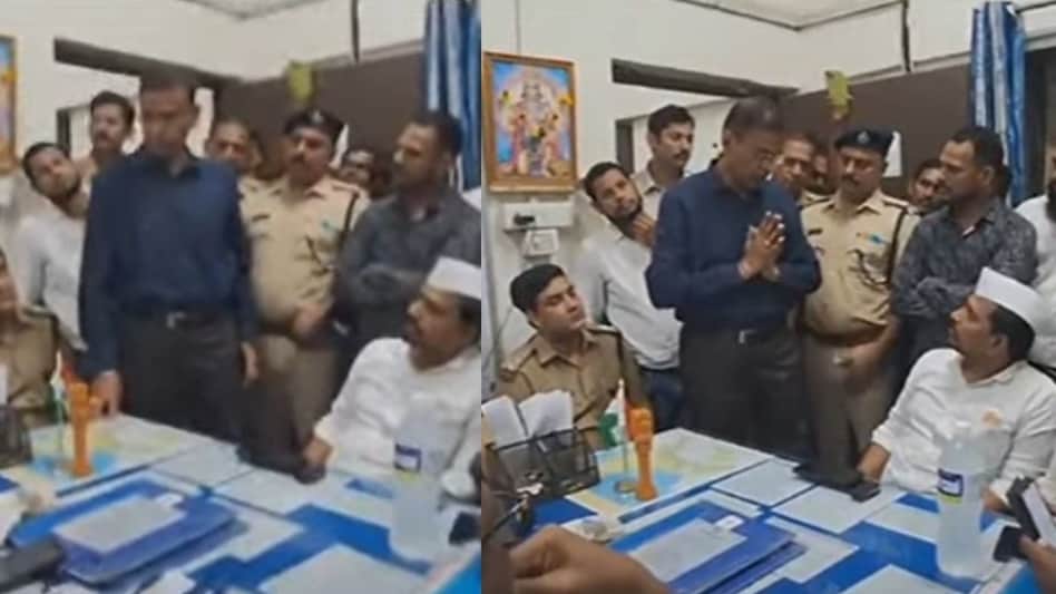 The couple, who were speaking in Marathi, were abruptly interrupted by the ticket checker, who insisted that they speak in Hindi. The couple, who were speaking in Marathi, were abruptly interrupted by the ticket checker, who insisted that they speak in Hindi.