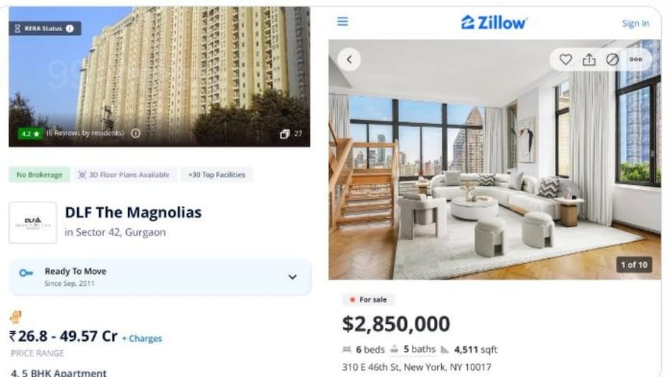 He highlighted the differences in real estate between India and developed countries, asking, “Which $3M apartment would you prefer?” He highlighted the differences in real estate between India and developed countries, asking, “Which $3M apartment would you prefer?”