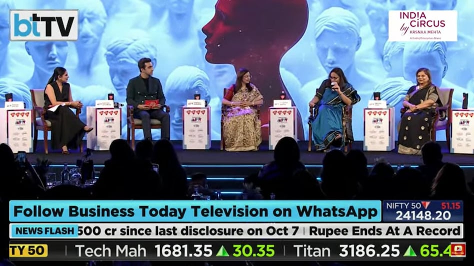 Shefali Goradia, Chairperson of Deloitte South Asia; Radhika Gupta, MD & CEO of Edelweiss AMC and Amisha Vora, Chairperson & MD of Prabhudas Lilladher Capital, in a session moderated by Aayush Ailawadi and Sakshi Batra. Shefali Goradia, Chairperson of Deloitte South Asia; Radhika Gupta, MD & CEO of Edelweiss AMC and Amisha Vora, Chairperson & MD of Prabhudas Lilladher Capital, in a session moderated by Aayush Ailawadi and Sakshi Batra.