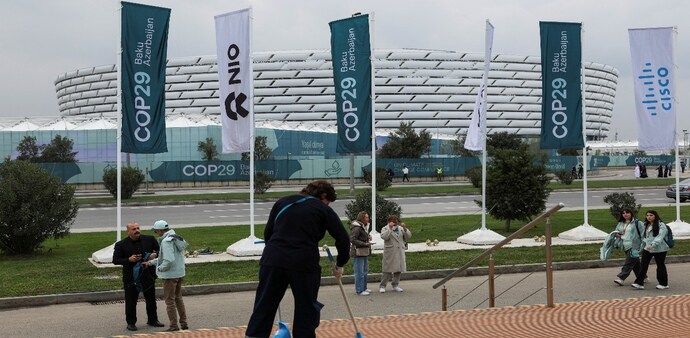 COP29 will continue till November 22, bringing together negotiators from nearly 200 countries. (Reuters) COP29 will continue till November 22, bringing together negotiators from nearly 200 countries. (Reuters)