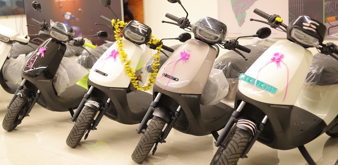 Ola Electric share price: Ola Electric's share price has more than halved (52.81 per cent) from its all-time high of Rs 157.53 due to several service-related issues. Ola Electric share price: Ola Electric's share price has more than halved (52.81 per cent) from its all-time high of Rs 157.53 due to several service-related issues.