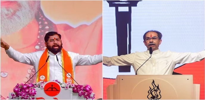 Eknath Shinde Defends Shiv Sena Split, Criticises Thackeray's Alliance with Congress Eknath Shinde Defends Shiv Sena Split, Criticises Thackeray's Alliance with Congress