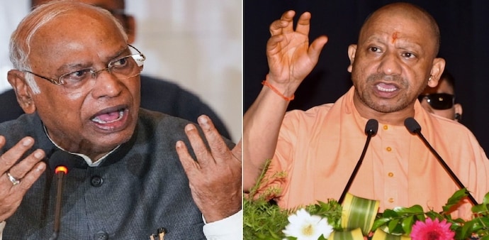 UP CM Yogi Adityanath vs Mallikarjun Kharge UP CM Yogi Adityanath vs Mallikarjun Kharge