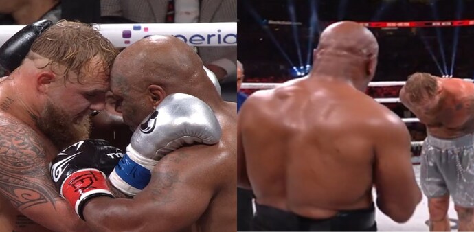Tyson tried hard to fight back but could not defeat the YouTuber-turned-boxer. Tyson tried hard to fight back but could not defeat the YouTuber-turned-boxer.