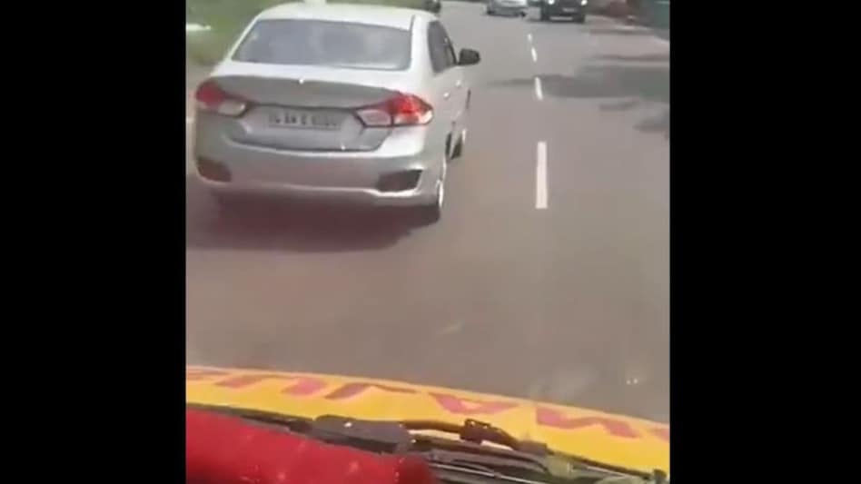 Kerala police identified the car using its registration number from the dash cam footage. Kerala police identified the car using its registration number from the dash cam footage.