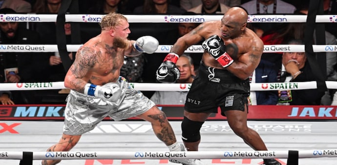 Mike Tyson and Jake Paul in the frame Mike Tyson and Jake Paul in the frame