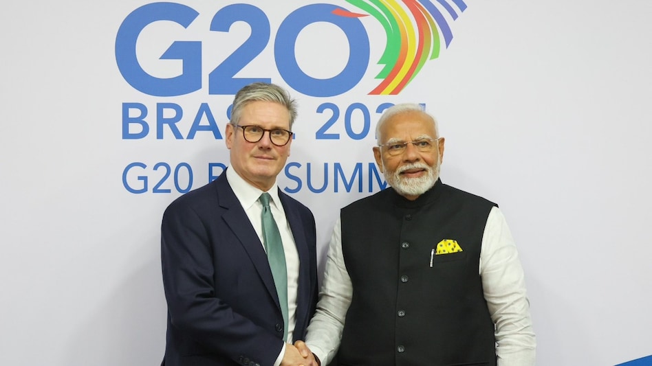 UK PM Keir Starmer, PM Modi meet at the G20 Summit in Brazil UK PM Keir Starmer, PM Modi meet at the G20 Summit in Brazil
