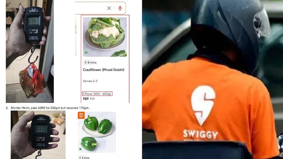 A user took to Reddit to report an issue with his online grocery order, revealing that the cauliflower he bought weighed only 145 gm instead of the expected half a kg. A user took to Reddit to report an issue with his online grocery order, revealing that the cauliflower he bought weighed only 145 gm instead of the expected half a kg.