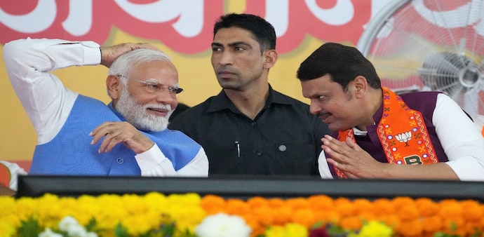 The BJP-led Mahayuti is heading towards a thumping victory in Maharashtra as the alliance is set to win around 218 seats while the Maha Vikas Aghadi is leading on 54 seats. The BJP-led Mahayuti is heading towards a thumping victory in Maharashtra as the alliance is set to win around 218 seats while the Maha Vikas Aghadi is leading on 54 seats.