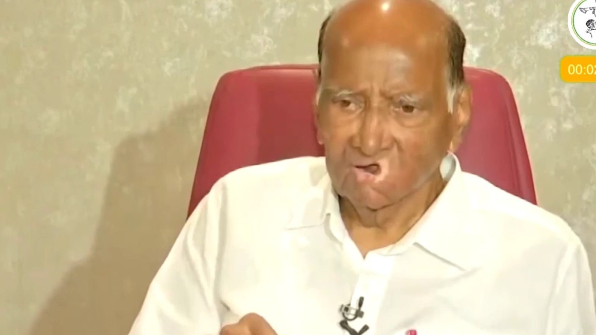 Sharad Pawar's first reaction after major blow in Maharashtra Sharad Pawar's first reaction after major blow in Maharashtra