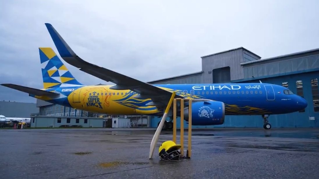 The unveiling marks a major milestone in the three-year partnership between Etihad Airways and CSK, which was announced earlier this year. (Photo: @etihad) The unveiling marks a major milestone in the three-year partnership between Etihad Airways and CSK, which was announced earlier this year. (Photo: @etihad)
