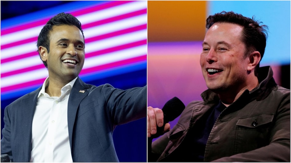 Indian-origin businessman Vivek Ramaswamy and billionaire Elon Musk. (Photo: AP, Reuters) Indian-origin businessman Vivek Ramaswamy and billionaire Elon Musk. (Photo: AP, Reuters)