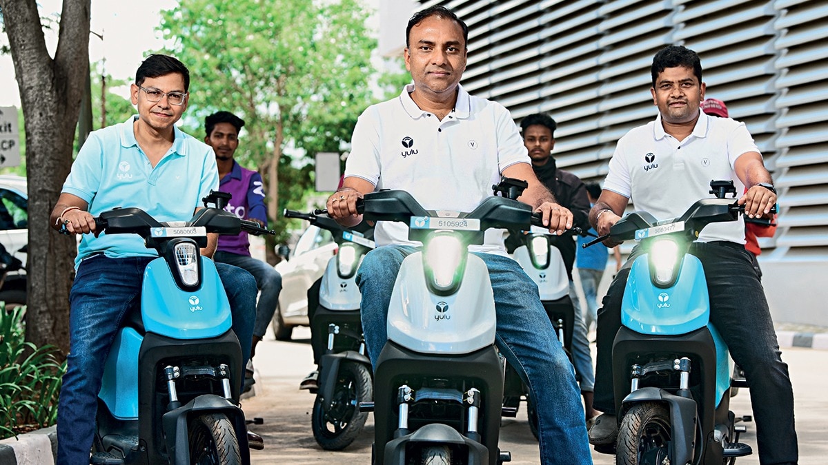 (Front row from left) Anuj Tiwari,Co-founder & CFO, Yulu; Amit Gupta, Co-founder & CEO; and Naveen Dachuri, Co-founder & CTO (Front row from left) Anuj Tiwari,Co-founder & CFO, Yulu; Amit Gupta, Co-founder & CEO; and Naveen Dachuri, Co-founder & CTO