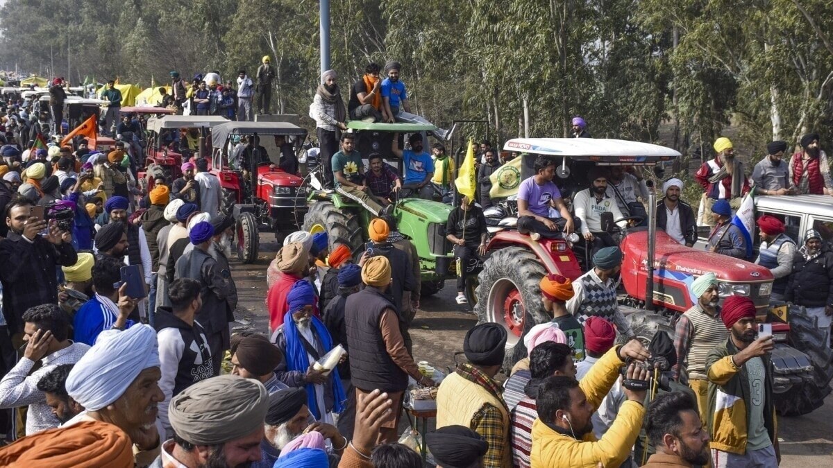 Ahead of the farmers’ march to Delhi scheduled for Friday, security has been heightened at the Shambhu border on NH-44 Ahead of the farmers’ march to Delhi scheduled for Friday, security has been heightened at the Shambhu border on NH-44