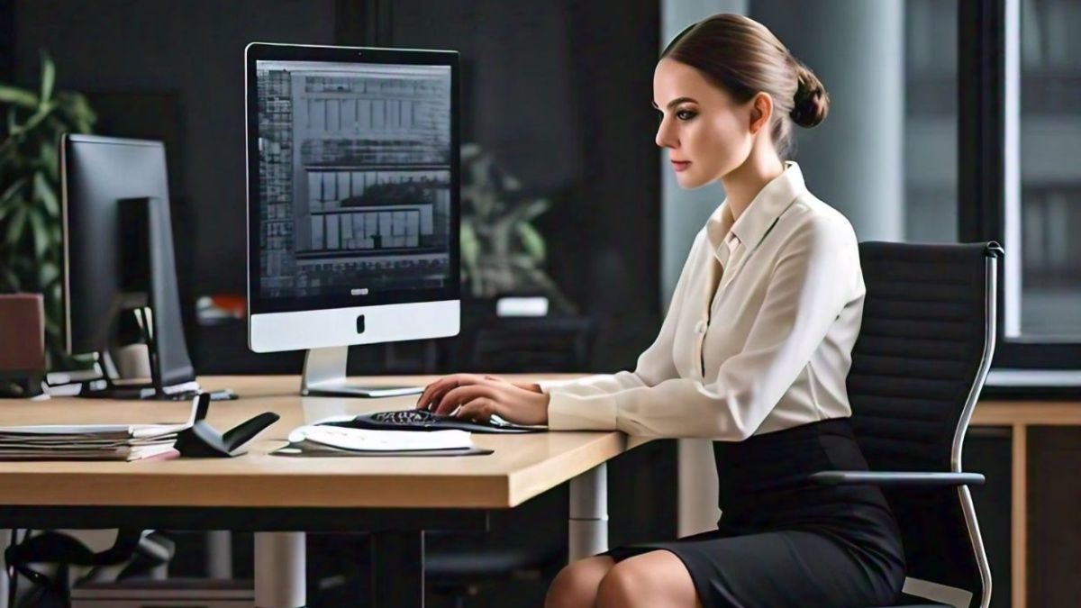 Woman Working at Workplace Woman Working at Workplace