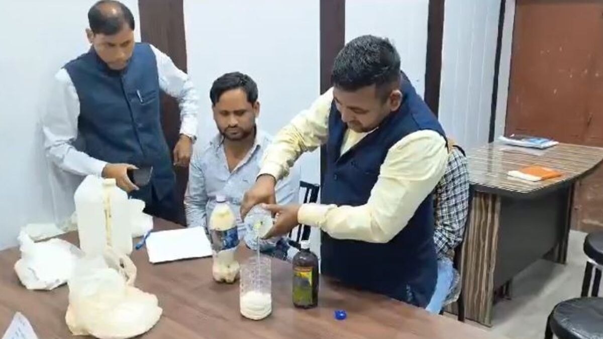 To mimic real milk, he reportedly mixed artificial sweeteners and flavors with the chemicals. To mimic real milk, he reportedly mixed artificial sweeteners and flavors with the chemicals.