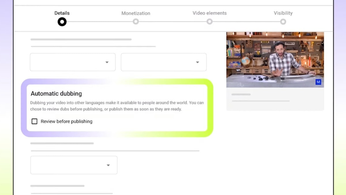 Auto dubbing on YouTube Auto dubbing on YouTube