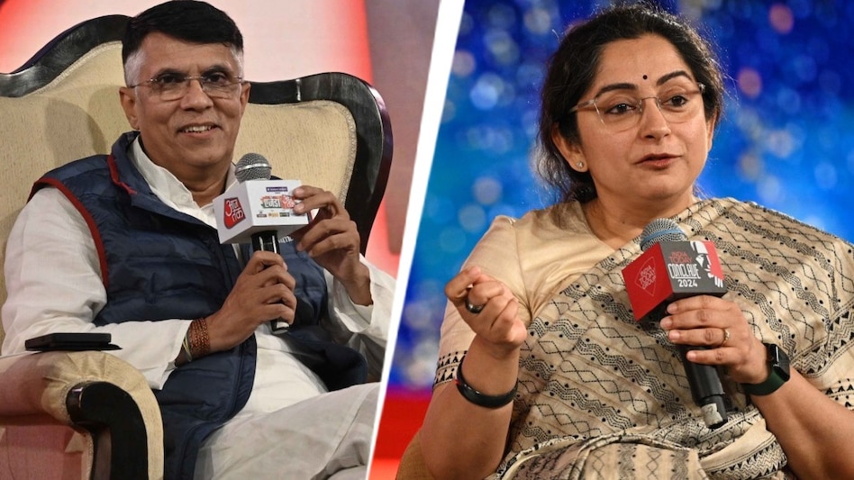 Pawan Khera vs Shamika Ravi on George Soros' links (Pawan Khera photo by Rajwant Rawat; Shamika Ravi by Arun Kumar) Pawan Khera vs Shamika Ravi on George Soros' links (Pawan Khera photo by Rajwant Rawat; Shamika Ravi by Arun Kumar)