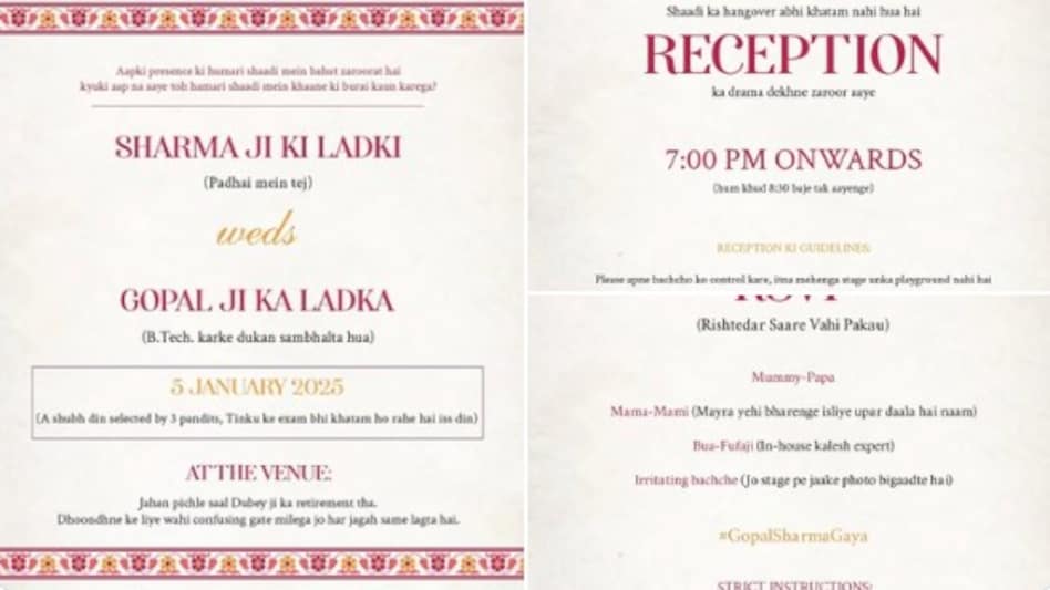 Viral Wedding invitation (X/ @DoctorAjayita) Viral Wedding invitation (X/ @DoctorAjayita)