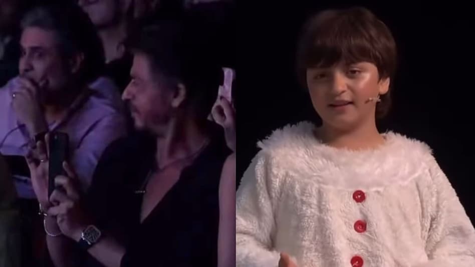 Shah Rukh Khan recorded son AbRam's annual day performance on his phone. (Photo credits: Instagram/manav.mangalani) Shah Rukh Khan recorded son AbRam's annual day performance on his phone. (Photo credits: Instagram/manav.mangalani)