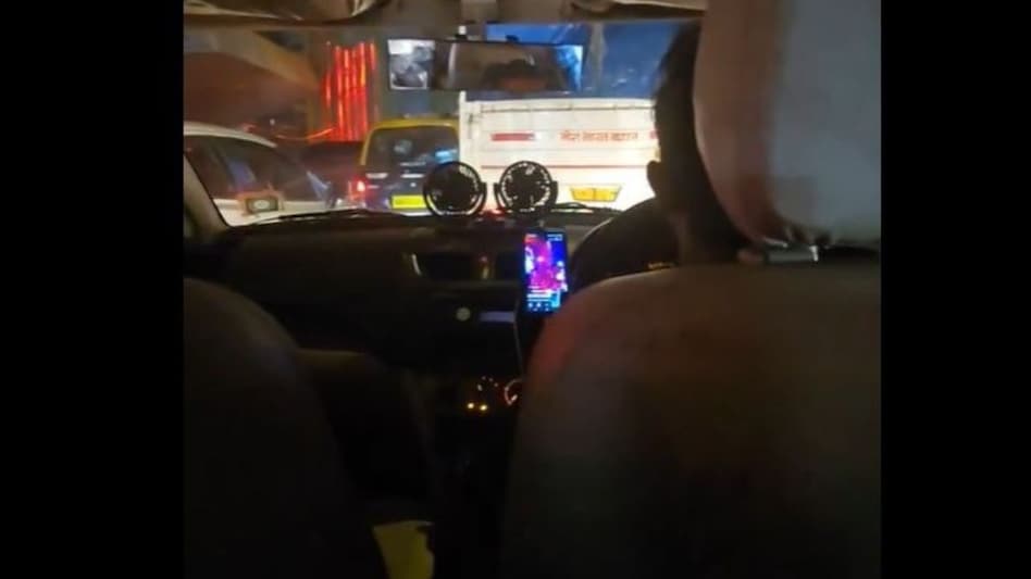 The passenger who recorded the video posted it on X, accusing the driver of endangering his life with reckless behavior. The passenger who recorded the video posted it on X, accusing the driver of endangering his life with reckless behavior.