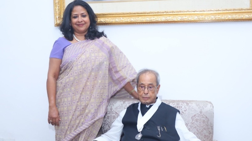 Sharmistha Mukherjee with her father Pranab Mukherjee Sharmistha Mukherjee with her father Pranab Mukherjee