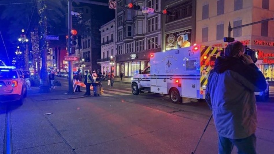 New Orleans police earlier said they were responding to a mass casualty incident, including fatalities. New Orleans police earlier said they were responding to a mass casualty incident, including fatalities.