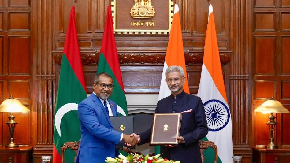 The Maldivian foreign minister will hold wide-ranging talks with his Indian counterpart Dr S Jaishankar covering almost all aspects of India-Maldives ties. The Maldivian foreign minister will hold wide-ranging talks with his Indian counterpart Dr S Jaishankar covering almost all aspects of India-Maldives ties.