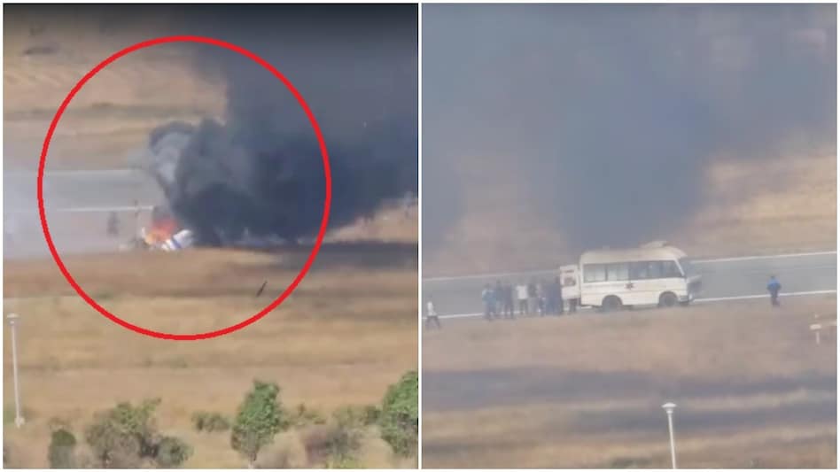 ALH Dhruv helicopter crashed today in Gujarat's Porbandar ALH Dhruv helicopter crashed today in Gujarat's Porbandar