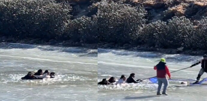 The video went viral on social media, with netizens urging tourists to keep safety as the topmost priority. The video went viral on social media, with netizens urging tourists to keep safety as the topmost priority.