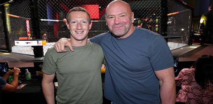 Mark Zuckerberg with UFC CEO Dana White Mark Zuckerberg with UFC CEO Dana White