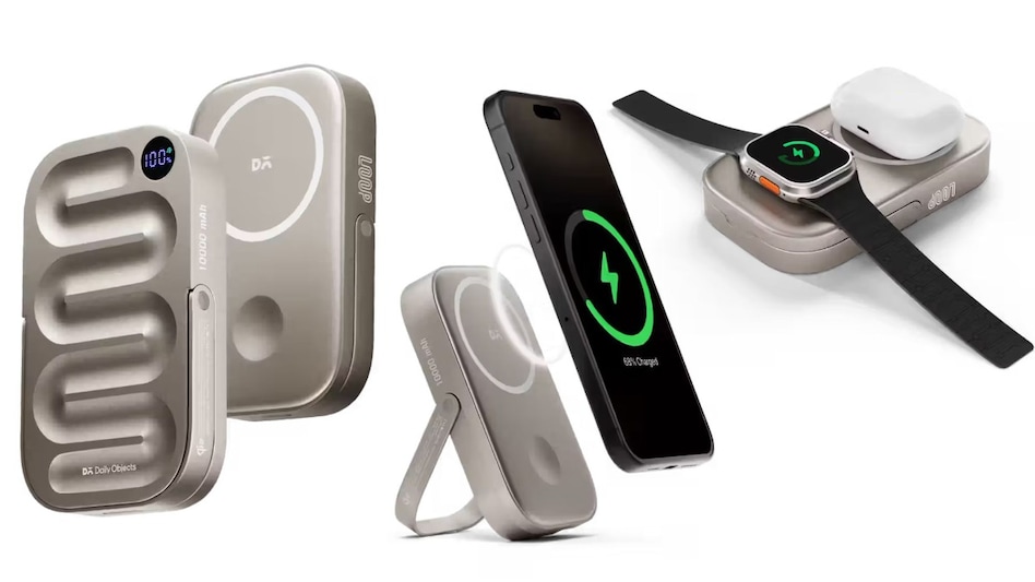 DailyObjects Loop Qi2-Certified MagSafe-Compatible Aluminium Power Bank 10000 mAh - Titanium DailyObjects Loop Qi2-Certified MagSafe-Compatible Aluminium Power Bank 10000 mAh - Titanium