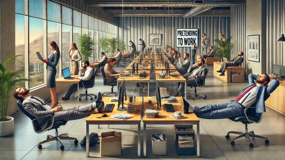 The "pretend to work" concept has garnered significant attention on mainland social media in this nation The "pretend to work" concept has garnered significant attention on mainland social media in this nation