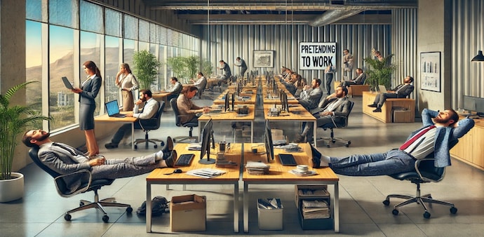 The "pretend to work" concept has garnered significant attention on mainland social media in this nation The "pretend to work" concept has garnered significant attention on mainland social media in this nation