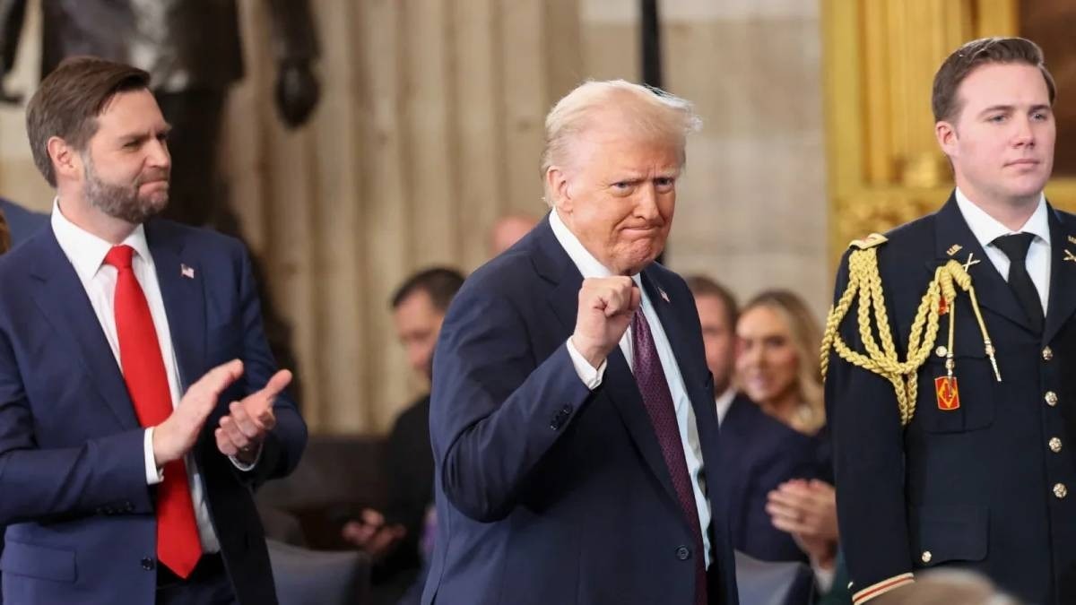 Donald Trump after taking oath Donald Trump after taking oath