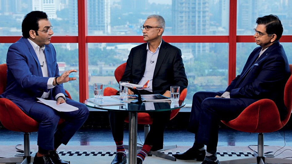 DECODING STRATEGIES (From left) Siddharth Zarabi, Editor, Business Today; Vinay Dube, Founder & CEO, Akasa Air; and Sanjeev Krishan, Chairperson, PwC in India, during the inaugural Business Today MindRush PODS DECODING STRATEGIES (From left) Siddharth Zarabi, Editor, Business Today; Vinay Dube, Founder & CEO, Akasa Air; and Sanjeev Krishan, Chairperson, PwC in India, during the inaugural Business Today MindRush PODS