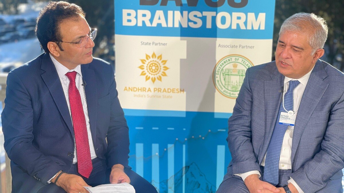 Axis Bank CEO and managing director Amitabh Chaudhry at Davos 2025. Axis Bank CEO and managing director Amitabh Chaudhry at Davos 2025.