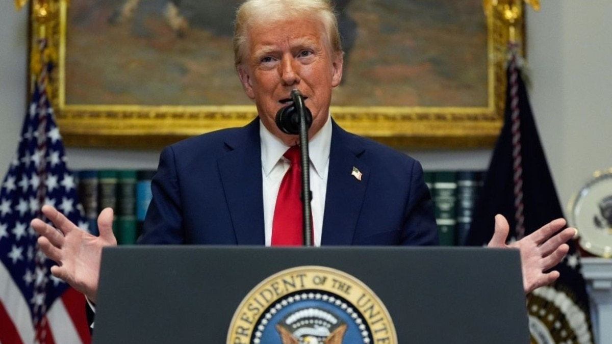 This is Donald Trump's first major speech to global business and political leaders after he took over as the US President on January 20. This is Donald Trump's first major speech to global business and political leaders after he took over as the US President on January 20.