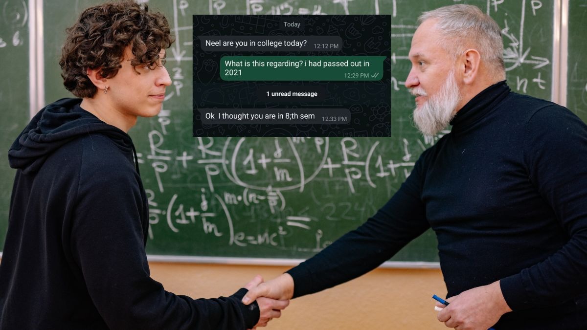 Bengaluru techie shares hilarious chat with maths professor. (Representational image from Pexels and Neil Agarwal/X) Bengaluru techie shares hilarious chat with maths professor. (Representational image from Pexels and Neil Agarwal/X)