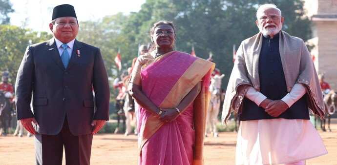 Indonesian President Prabowo Subianto in India Indonesian President Prabowo Subianto in India