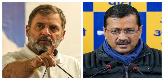 Rahul targets Kejriwal over liquor scam and 'Sheesh Mahal' Rahul targets Kejriwal over liquor scam and 'Sheesh Mahal'